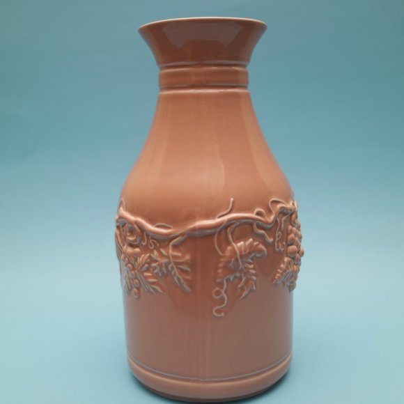 Dusty Pink Vintage Sadler Vase Ceramic England Flower Vase Pottery, Grapevine - Picture 3 of 5